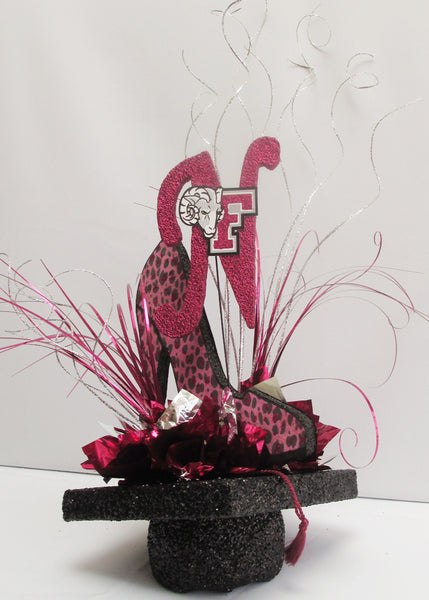 Leopard Shoe and Initial Centerpiece