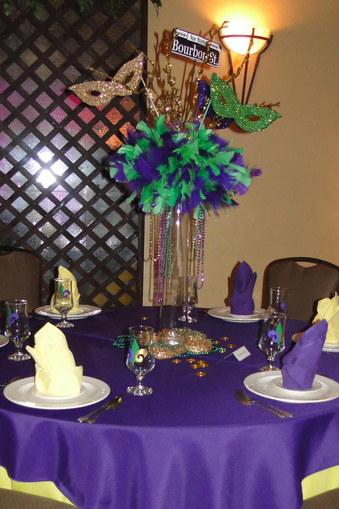 Anniversay, Mardi Gras, Wedding, Holiday Centerpieces