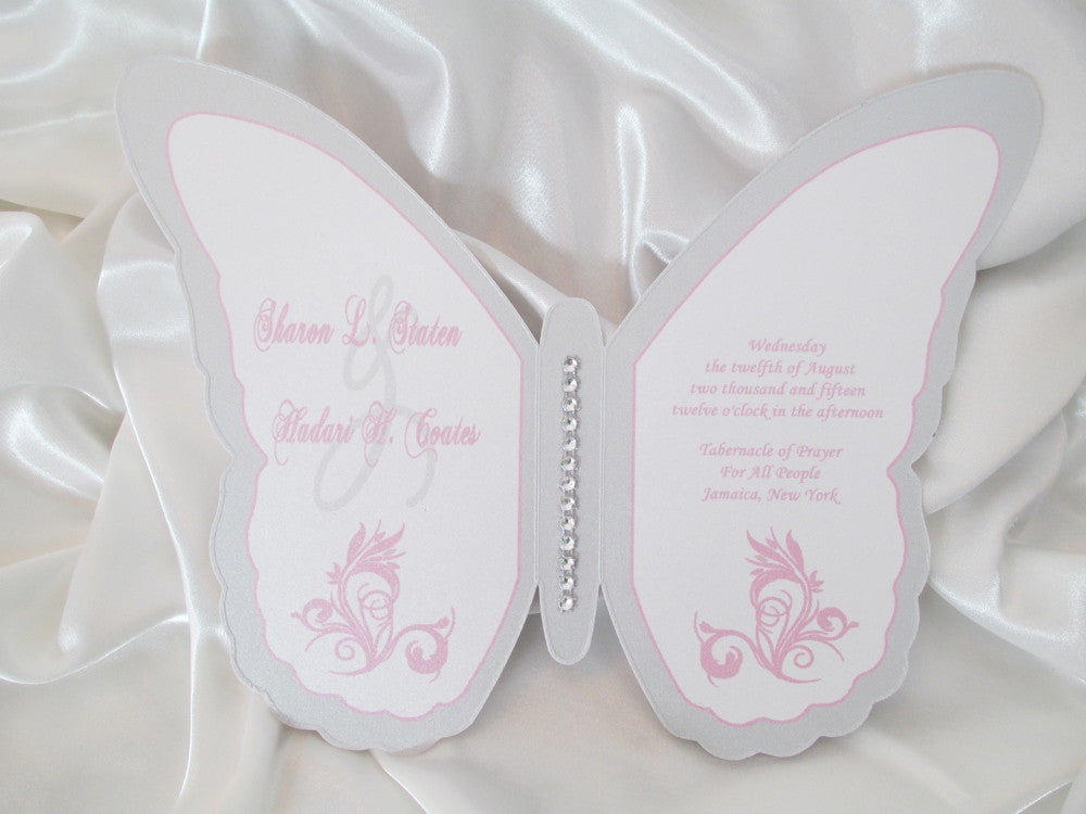 Butterfly Shaped Wedding Programs