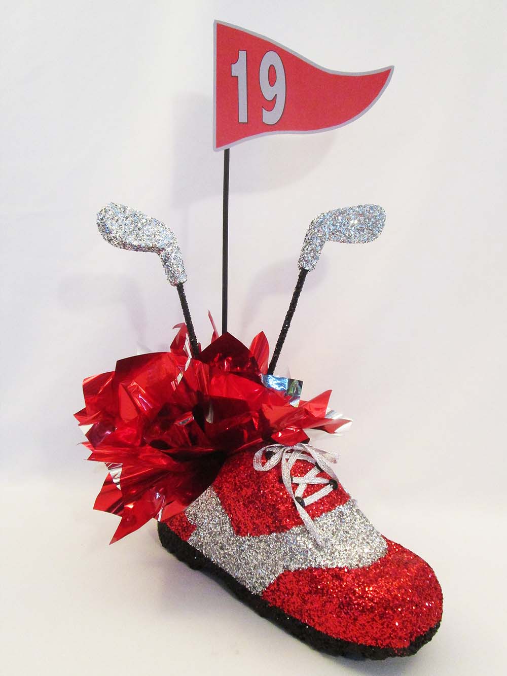 Golf Shoe table centerpiece - Designs by Ginny