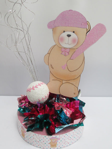 Teddy Bear/Baseball Baby Shower Centerpiece