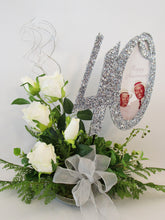 Load image into Gallery viewer, 40th anniversary Centerpieces - Designs by Ginny
