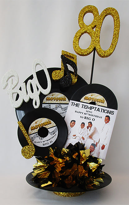 Motown Birthday centerpiece - Designs by Ginny