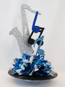 Saxaphone table centerpiece - Designs by Ginny