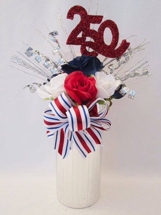250th celebration table centerpiece - Designs by Ginny