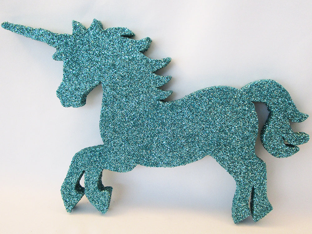 Tiffany Blue unicorn Styrofoam cutout - Designs by Ginny