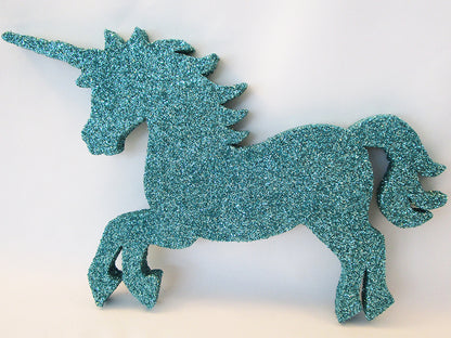 Tiffany Blue unicorn Styrofoam cutout - Designs by Ginny