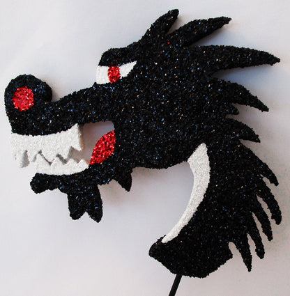 Styrofoam Dragon Head cutout - Designs by Ginny