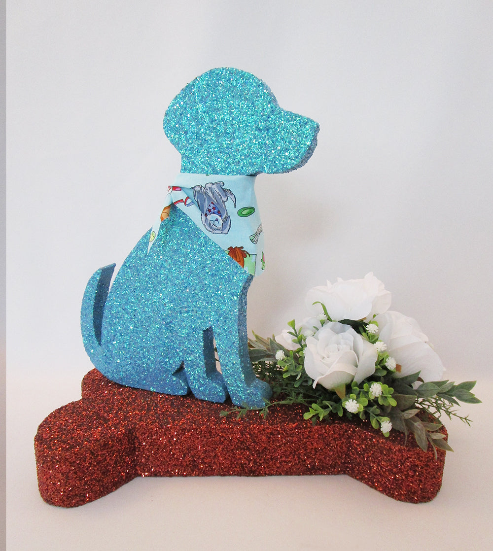 Styrofoam puppy dog centerpiece - Designs by Ginny