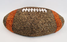 Load image into Gallery viewer, brown and orange styrofoam football - Designs by Ginny
