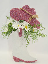 Load image into Gallery viewer, Cowgirl boot and hat centerpiece - Designs by Ginny
