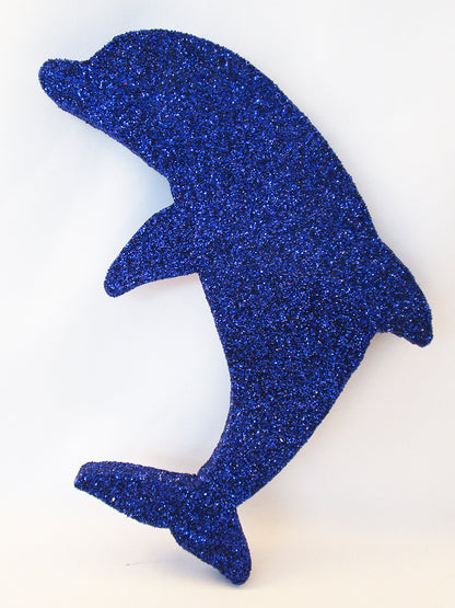 Dark Blue Dolphin Styrofoam cutout - Designs by Ginny