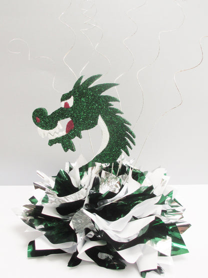 Styrofoam Dragon Head centerpiece - Designs by Ginny
