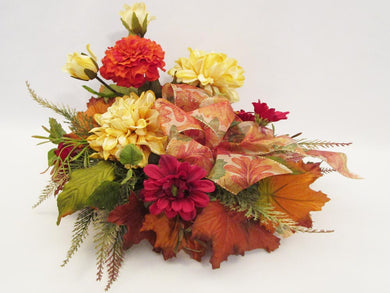 Silk floral fall centerpiece - Designs by Ginny