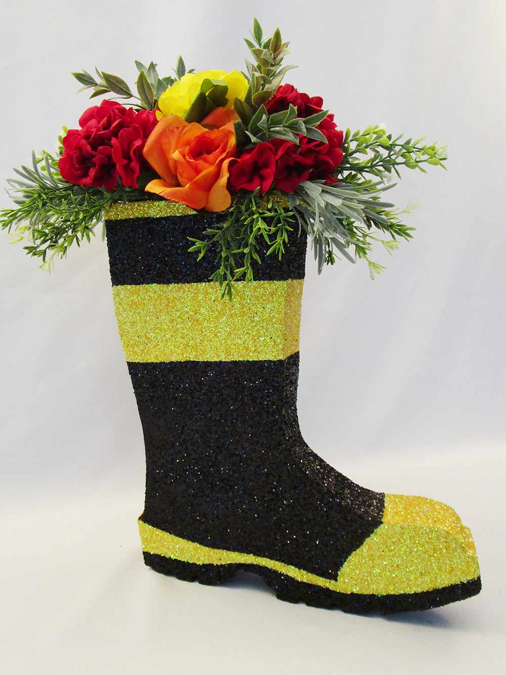 Fireman boot table  centerpiece  - Designs by Ginny