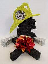 Load image into Gallery viewer, Fireman with axes table centerpiece - Designs by Ginny
