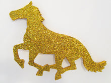 Load image into Gallery viewer, Gold Horse styrofoam cutout - Designs by Ginny
