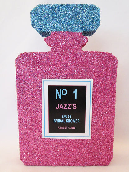 Styrofoam perfume bottle table centerpiece - Designs by Ginny