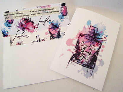 perfume bottle thank you notecards - Designs by Ginny