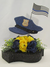 Load image into Gallery viewer, Floral police hat centerpiece - Designs by Ginny
