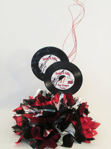 45real records table centerpiece - Designs by Ginny