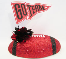 Load image into Gallery viewer, red and black football go team centerpiece - Designs by Ginny

