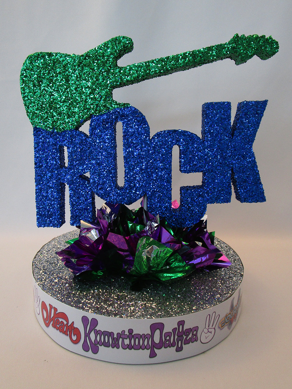 Rock Guitar Styrofoam cutout centerpiece - Designs by Ginny