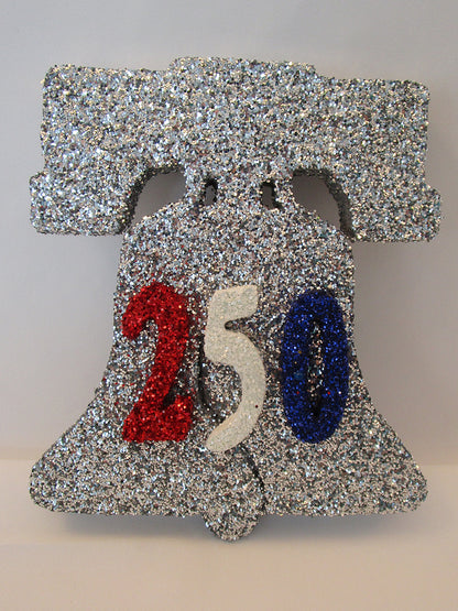 Silver Liberty Bell Styrofoam cutout - Designs by Ginny