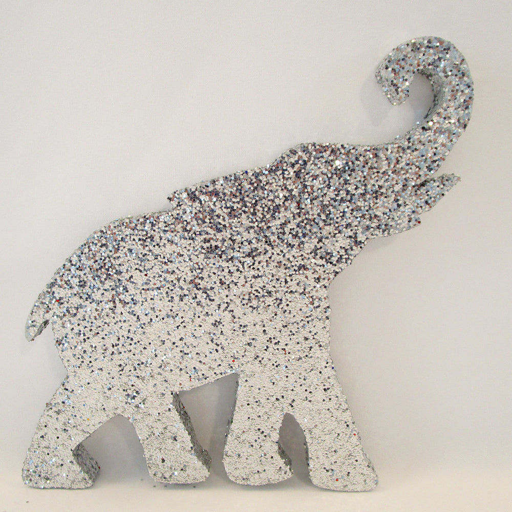 Silver Styrofoam Patriotic Elephant cutout