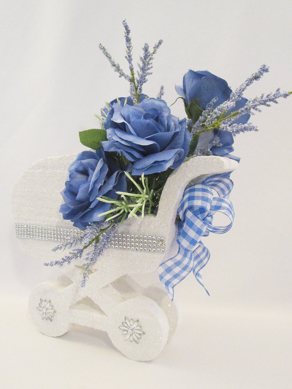 baby carriage table centerpiece - Designs by Ginny