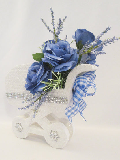 baby carriage table centerpiece - Designs by Ginny