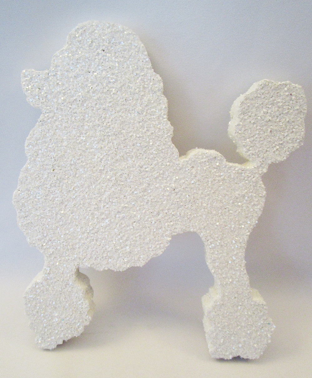 White Poodle Styrofoam Cutout - Designs by Ginny