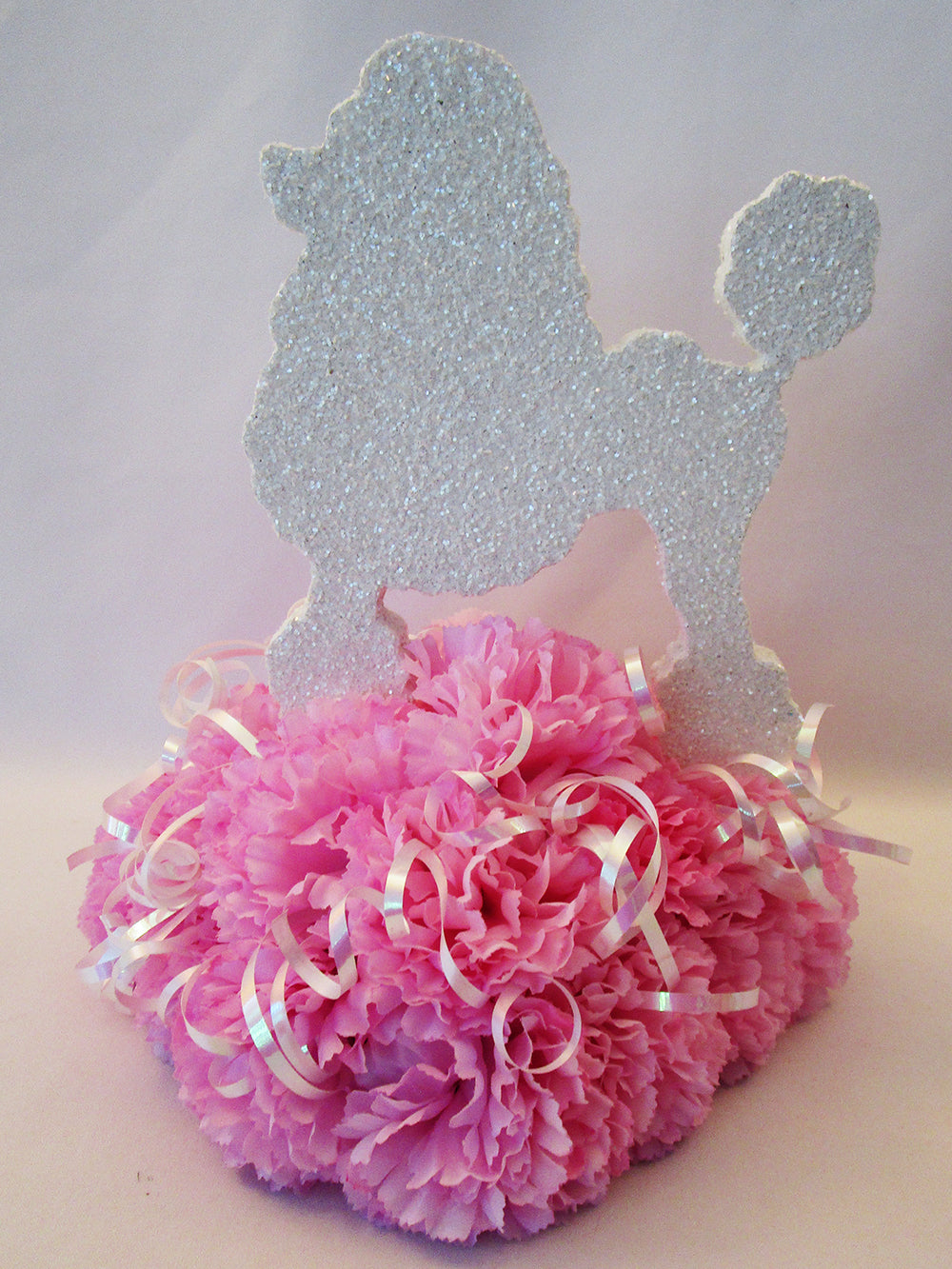 White Poodle Table Centerpiece - Designs by Ginny