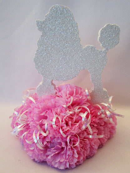 White Poodle Table Centerpiece - Designs by Ginny