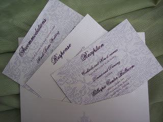 Vellum Fold-over Wedding Invite SAMPLE
