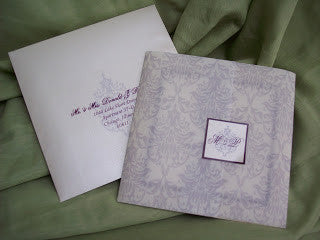 Vellum Fold-over Wedding Invite SAMPLE