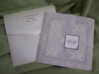 Vellum Fold-over Wedding Invite SAMPLE