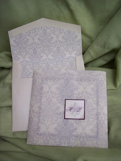 Vellum Fold-over Wedding Invite SAMPLE