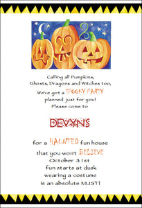 Halloween Pumpkins Party Invite