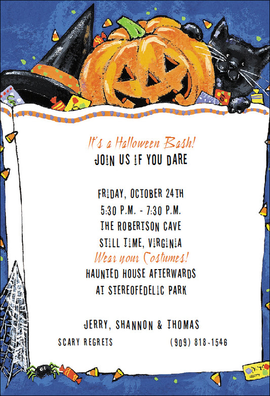 Cute Pumpkin Halloween Party Invite