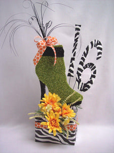 Shoe Boot Floral Table Centerpiece - Designs by Ginny