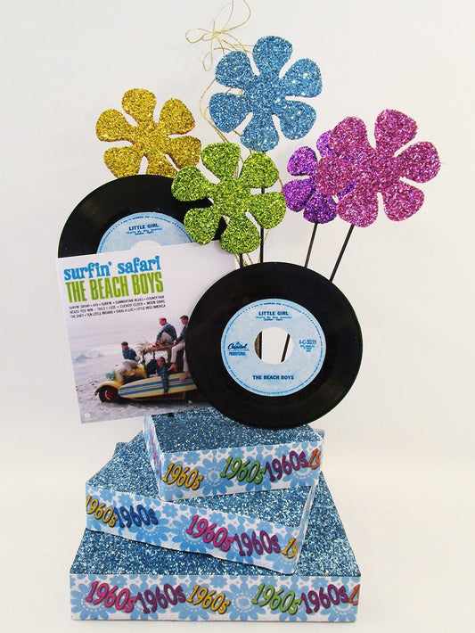 1960's themed centerpiece -Beach Boys