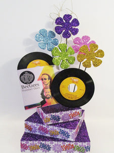 1960's themed centerpiece- Bee Gees