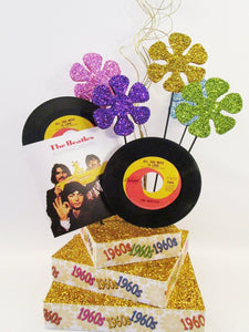 1960's themed centerpiece- Beatles