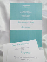 Load image into Gallery viewer, Turquoise and white Wedding Invite - Designs by Ginny
