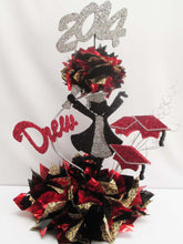 Load image into Gallery viewer, Grad Girl, name, year 2 tier graduation centerpiece - Designs by Ginny
