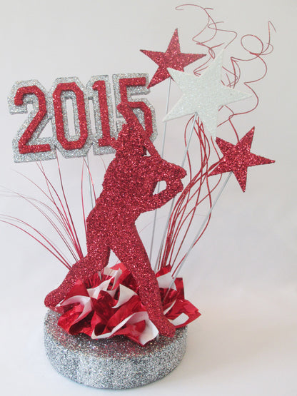 baseball player graduation centerpiece - Designs by Ginny