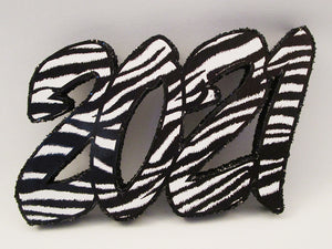 2021 Zebra print Styrofoam Cutout - Designs by Ginny