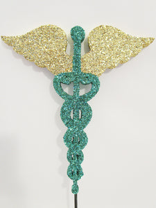 Medical Caduceus symbol cutout - Designs by Ginny 