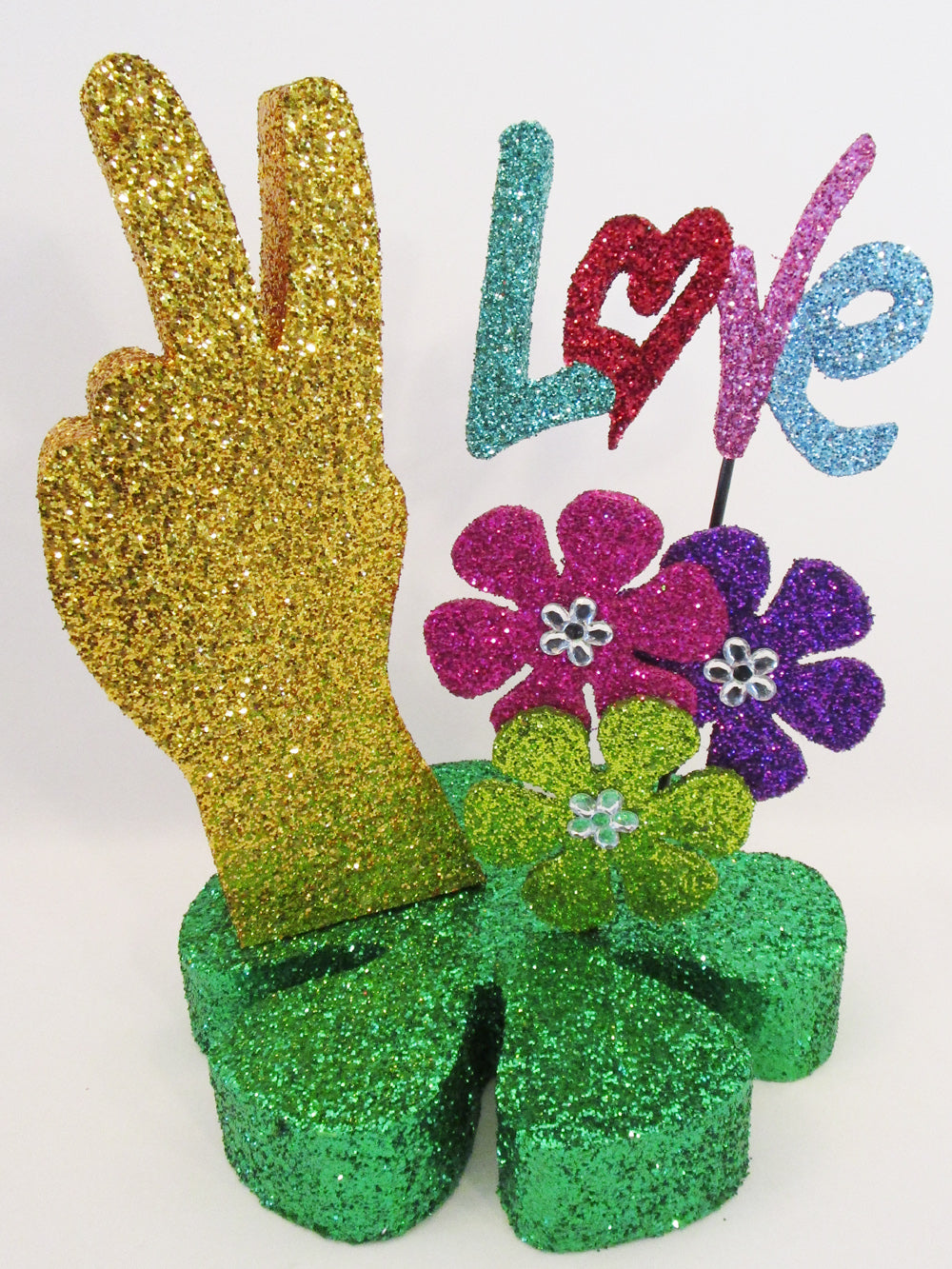 Peace,Love 1960's centerpiece - Designs by Ginny